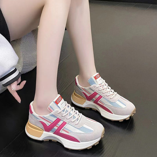 Damen Sportliche Freizeitsneaker mit atmungsactivem Obermaterial und rutschfester Laufsohle EB