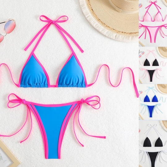 Damen Triangel-Bikini mit verstellbaren Trägern EB