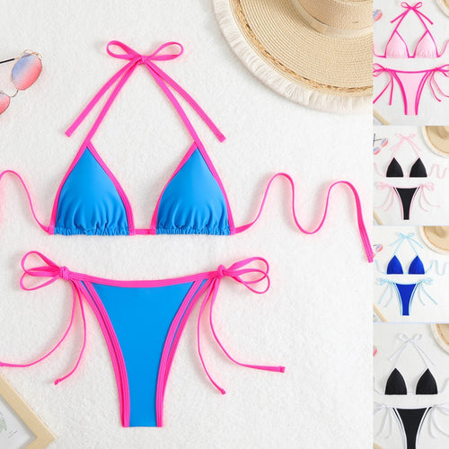 Damen Triangel-Bikini mit verstellbaren Trägern EB