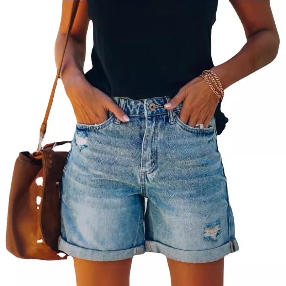 Damen Jeans-Shorts mit moderner und lässiger Passform EB