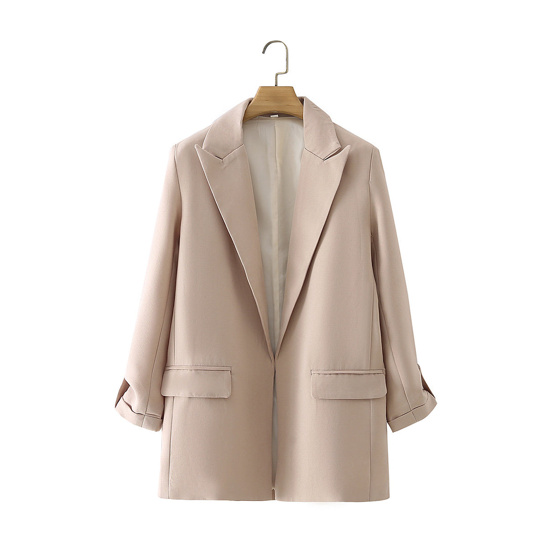 Damen elegante Blazerjacke mit modernem Schnitt und strukturiertem Gewebe EB