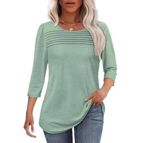 Damen Elegant geschnittenes Oberteil mit gerafften Details EB