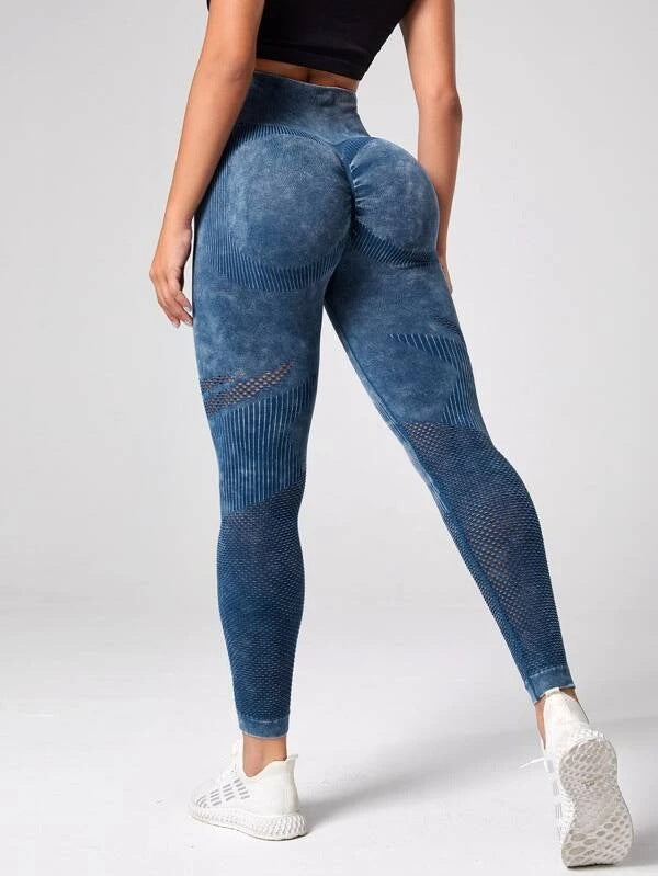 Damen Sculpting Leggings mit hohem Bund und innovativer Textur EB