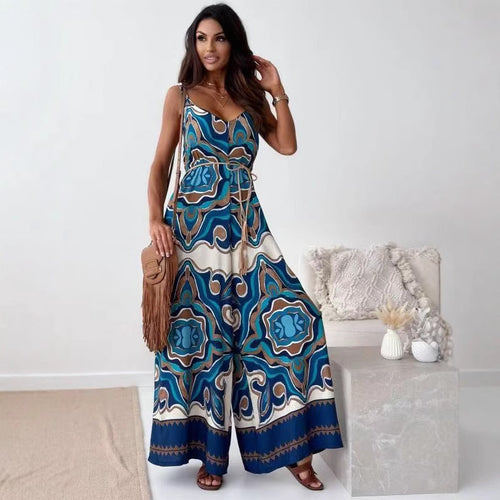 Damen Bohemian Weitbeiniger Bodysuit EB
