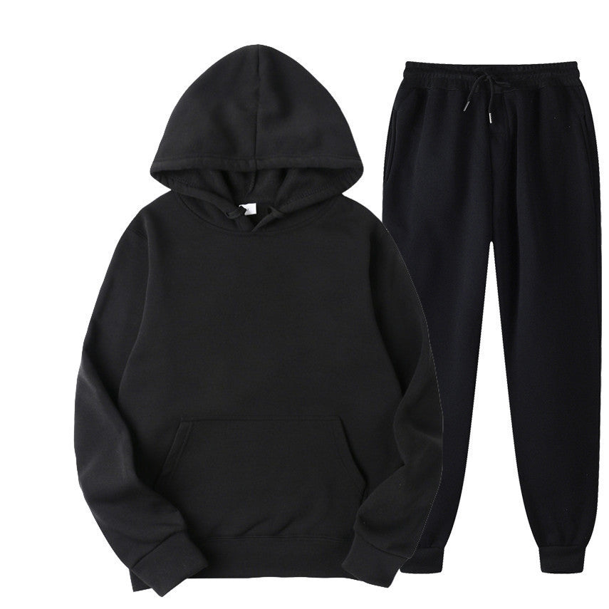 Unisex nan gemütliches Hoodie-Jogginganzug-Set mit Kängurutasche, elastischem Tunnelzugbund und gerippten Bündchen EB