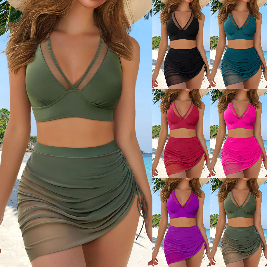 Damen Sportlicher Baderock mit Crop-Top EB