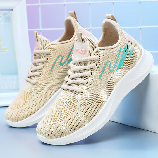 Damen Sportliche Sneakers mit atmungsaktivem Mesh-Obermaterial und dämpfender Sohle EB 1771821047