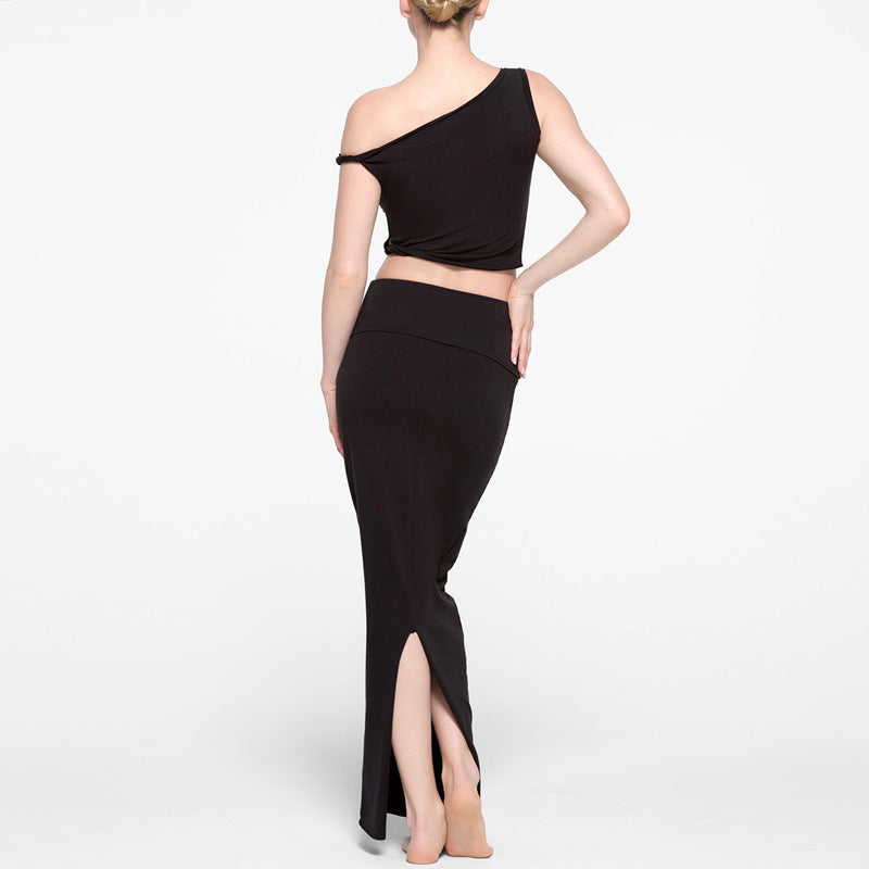 Damen Crop-Top und Maxi-Rock Set EB