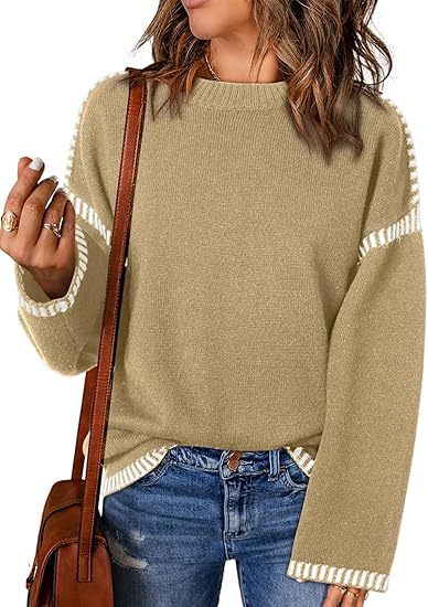 Damen Pullover mit modischen Streifen EB