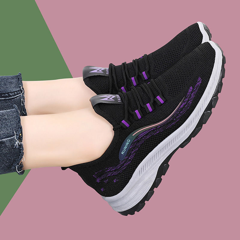 Damen Atmungsaktive Fitness-Sneaker mit rutschfester Außensohle EB