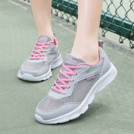 Damen Atmungsaktive Sneakers mit flexiblem Mesh-Obermaterial und Dämpfung EB