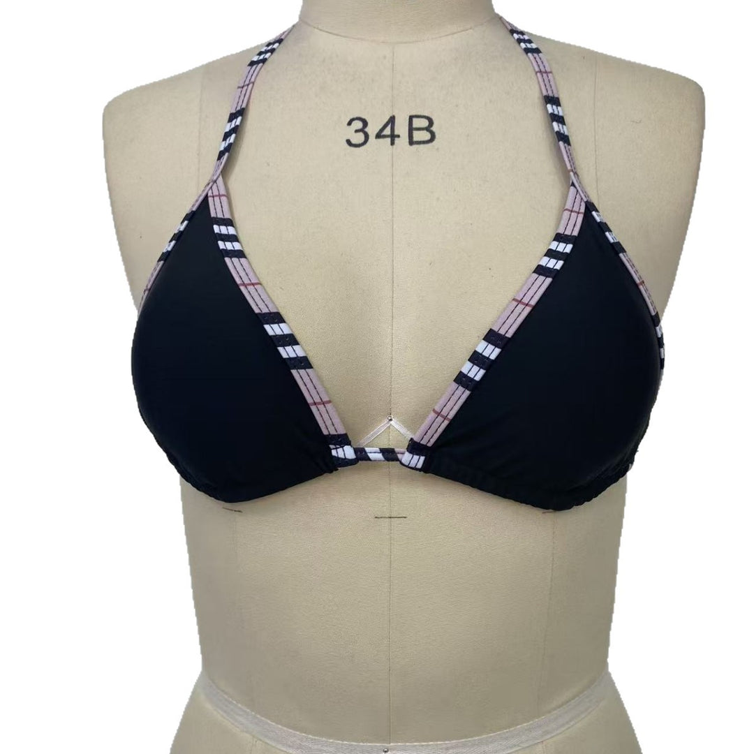 Damen Triangel-Bikini mit modischem Schnitt und verstellbaren Trägern EB