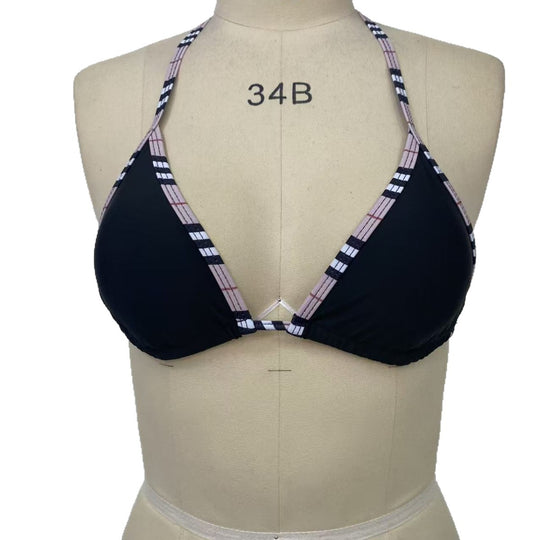 Damen Triangel-Bikini mit modischem Schnitt und verstellbaren Trägern EB