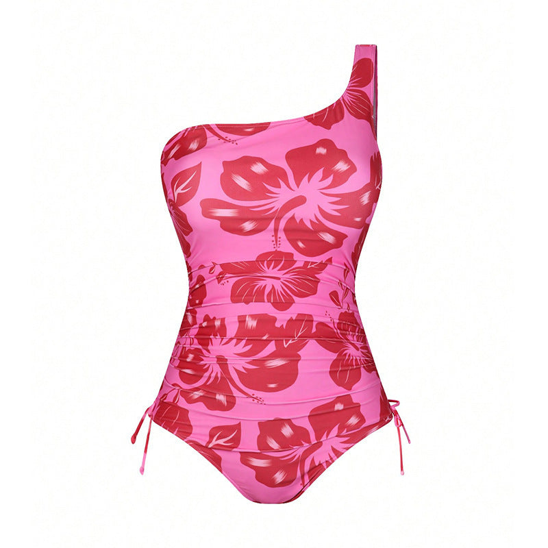 Damen Einteiliger Badeanzug mit stilvollem Wickelrock EB