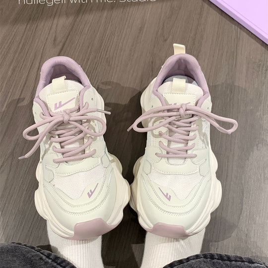Damen sportliche Sneakers mit atmungsaktiver Mesh-Oberfläche und dämpfender Sohle EB