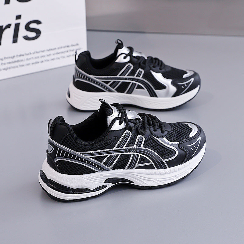 Damen Sportliche Sneakers mit dynamischer Mesh-Oberfläche und stoßdämpfender Sohle EB