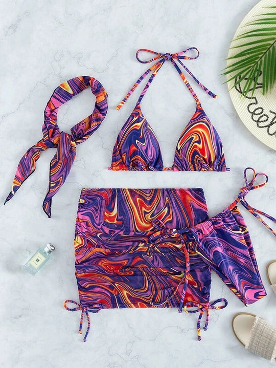 Damen Bikini-Set mit verspieltem Schnitt und modischen Akzenten EB