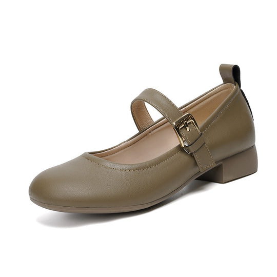 Damen Mary Jane Ballerinas mit rutschfester Sohle und verstellbarem Riemen EB
