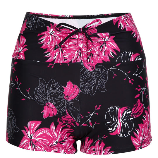 Damen Bikini-Höschen mit hohem Bund und raffinierten Rüschendetails EB