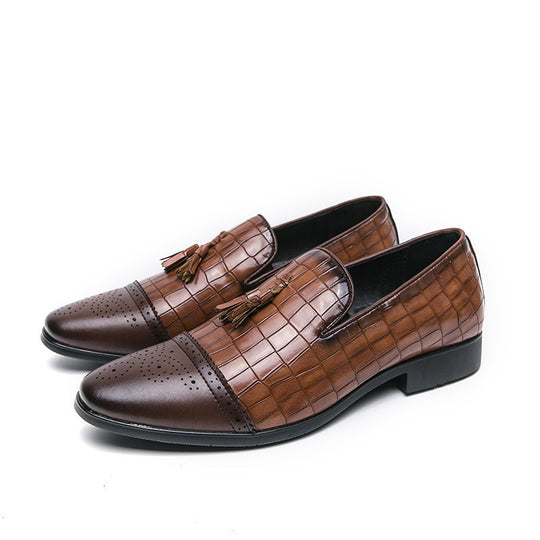 Herren Elegante Mokassins aus hochwertigem Leder mit modischem Mustermix EB