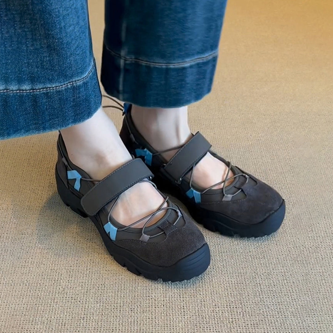 Damen Outdoor-Schuhe mit praktischem Velcro-Verschluss und atmungsaktivem Obermaterial EB