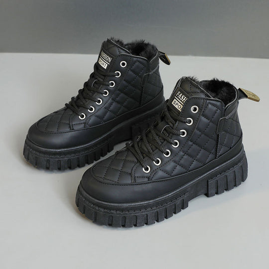 Damen gefütterte High-Top Sneakers mit rutschfester Profilsohle EB