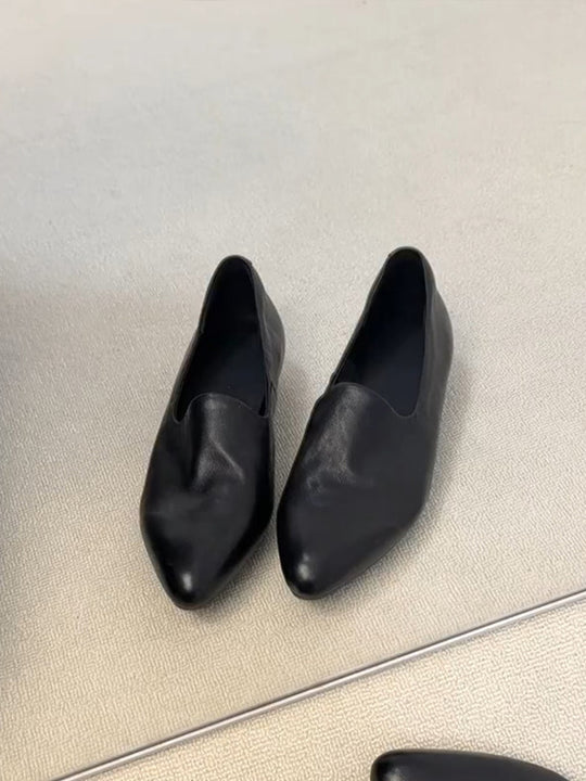 Damen spitz zulaufende Mokassins mit elegantem Schlupfdesign EB