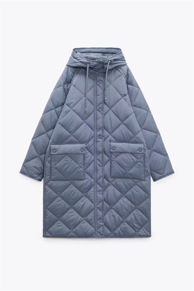 Damen gesteppte Übergangsjacke mit Kapuze und praktischen Taschen EB 1759483144