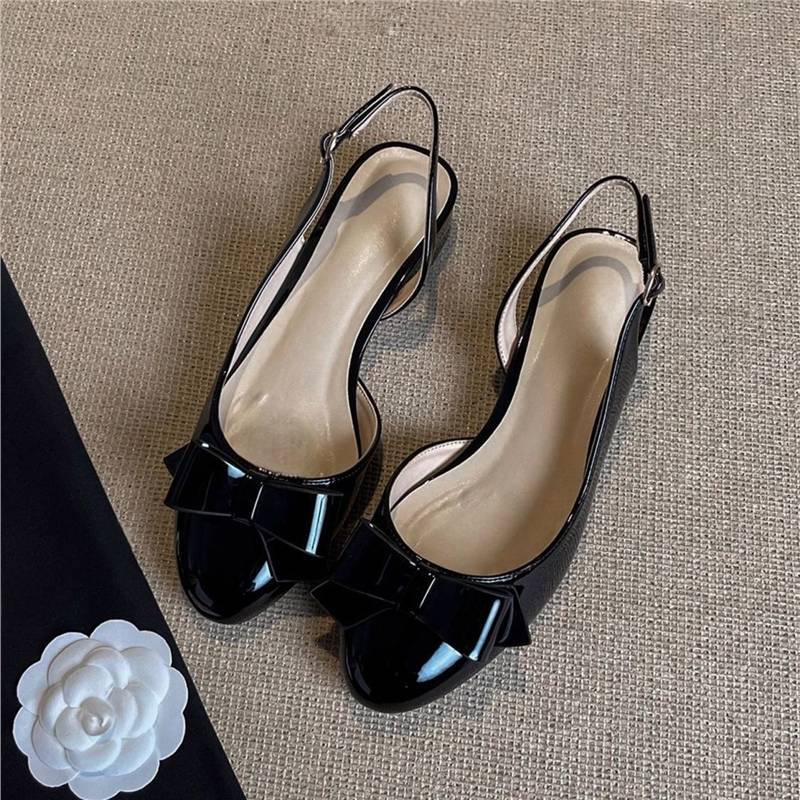 Damen Slingback Ballerinas mit dekorativer Schleifenverzierung EB
