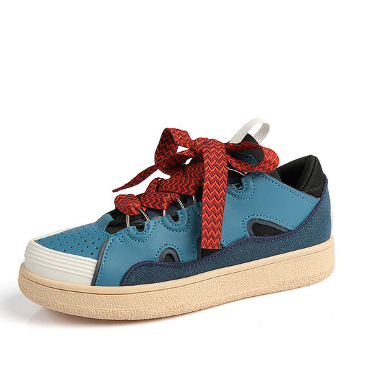 Damen Sportliche Freizeitsneaker mit bunten Schnürsenkeln und dämpfender Sohle EB