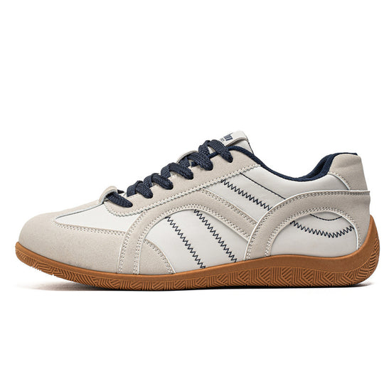 Herren retro-inspirierte Low-Top Freizeit-Sneaker mit Wildlederoptik, gepolstertem Knöchelkragen und griffiger Gummilaufsohle EB