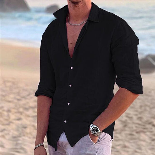 Herren Sommerliche Leinenhemd EB