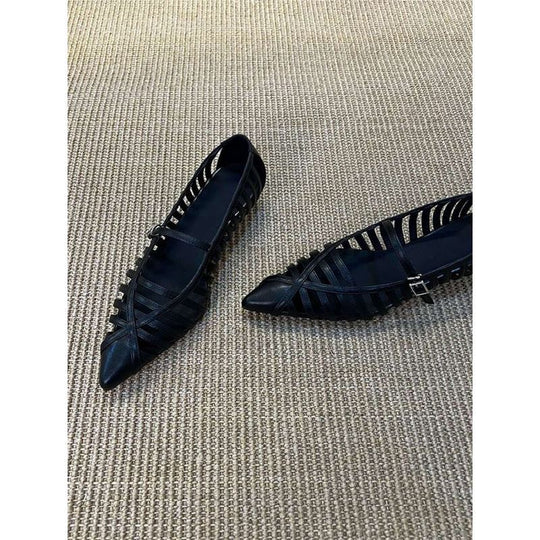 Damen Slingback Ballerinas mit raffiniertem Riemendesign EB