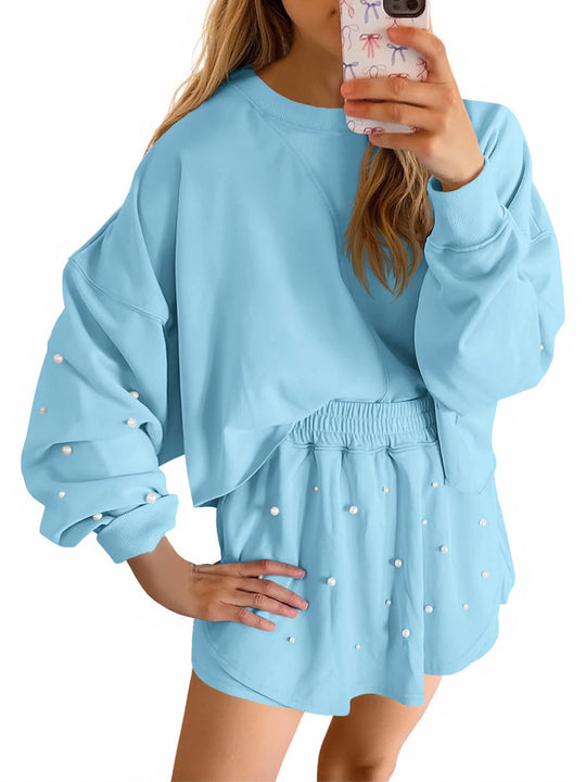 Damen Sportliches Sweatshirt- und Rock-Set EB