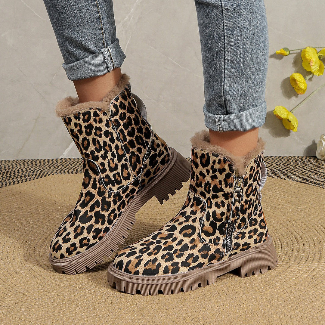 EBMode | Elegante Stiefel Mit Leopardenmuster