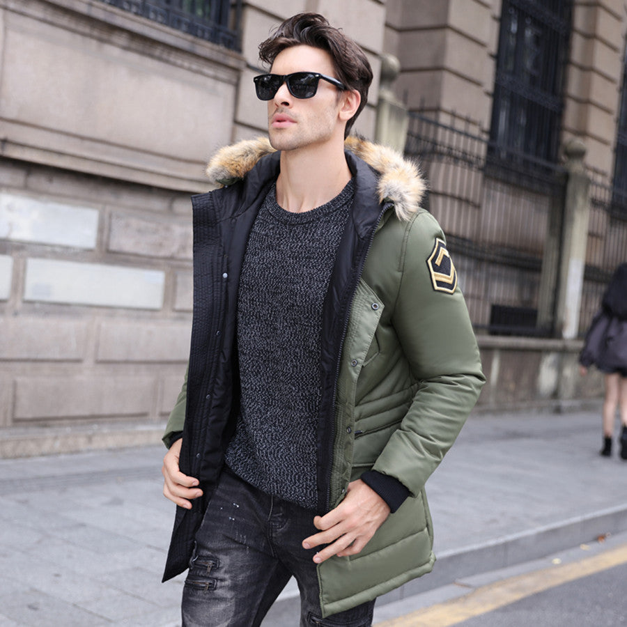 Herren Parka mit abnehmbarer Kapuze und warmem Fleecefutter EB