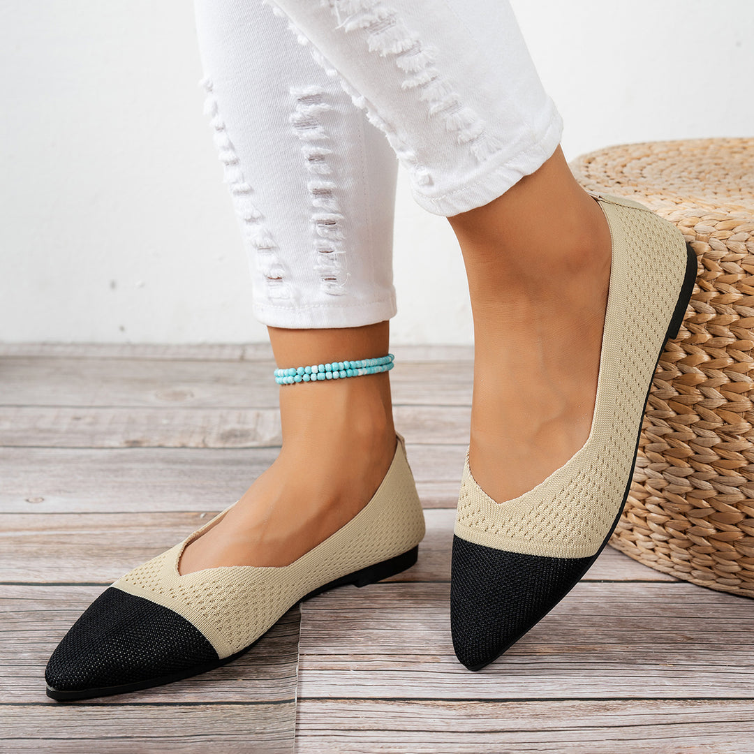 Damen spitze Ballerinas mit atmungsaktivem Gewebe EB