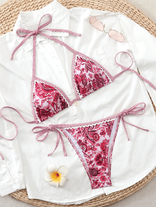 Damen Triangel-Bikini-Set mit floralem Design EB