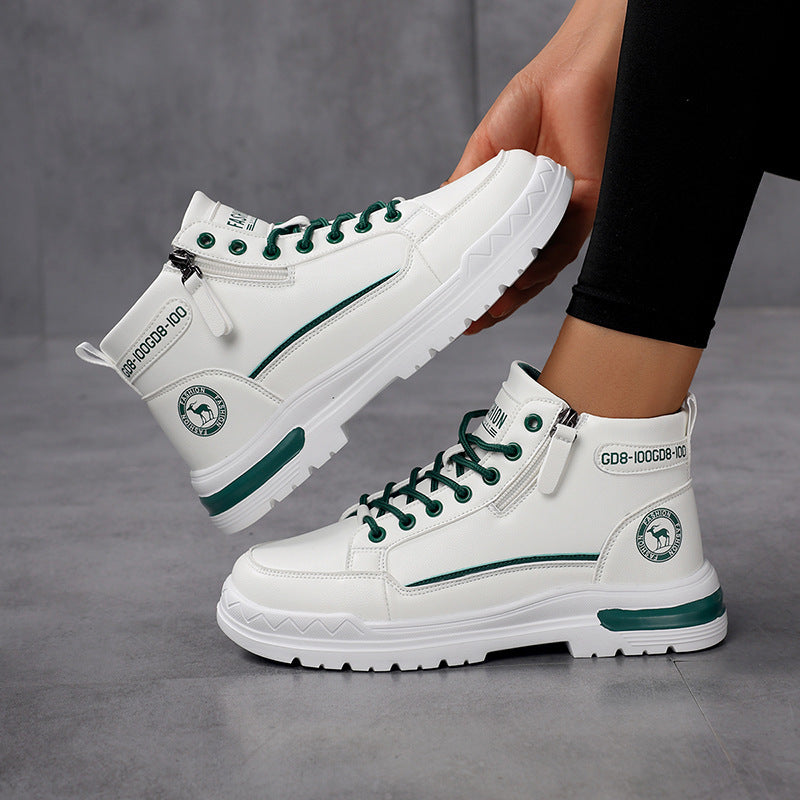 Damen modische High-Top Sneakers mit praktischer Schnürung EB