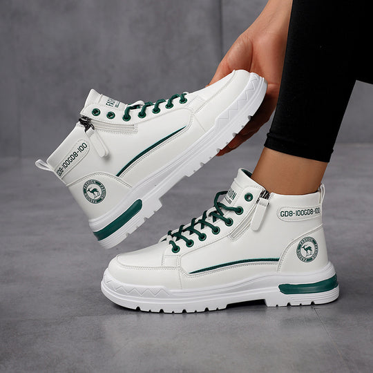 Damen modische High-Top Sneakers mit praktischer Schnürung EB