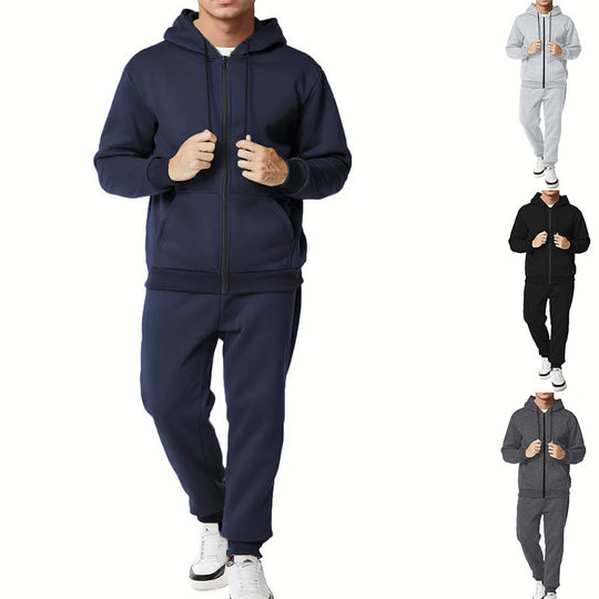 Herren nan zweiteiliges Zip-Hoodie und schmal zulaufende Jogginghose aus French Terry EB
