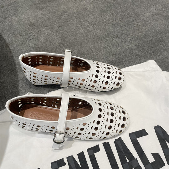 Damen Elegante und modische Clogs mit atmungsaktiver Lochmusterung EB