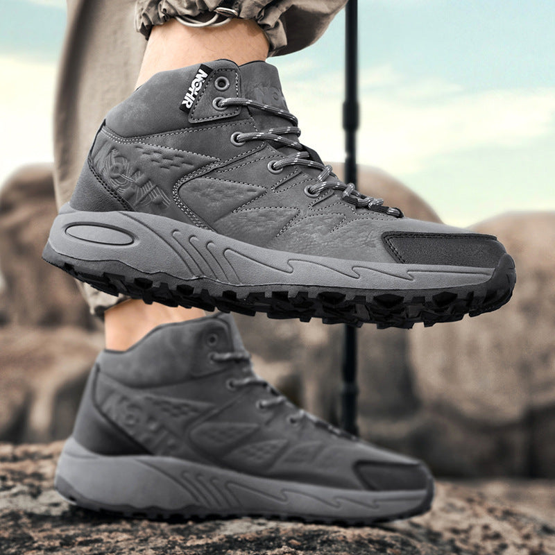 Herren nan robuster wasserabweisender Trekkingstiefel mit mittlerer Schafthöhe und rutschfester Profilsohle EB