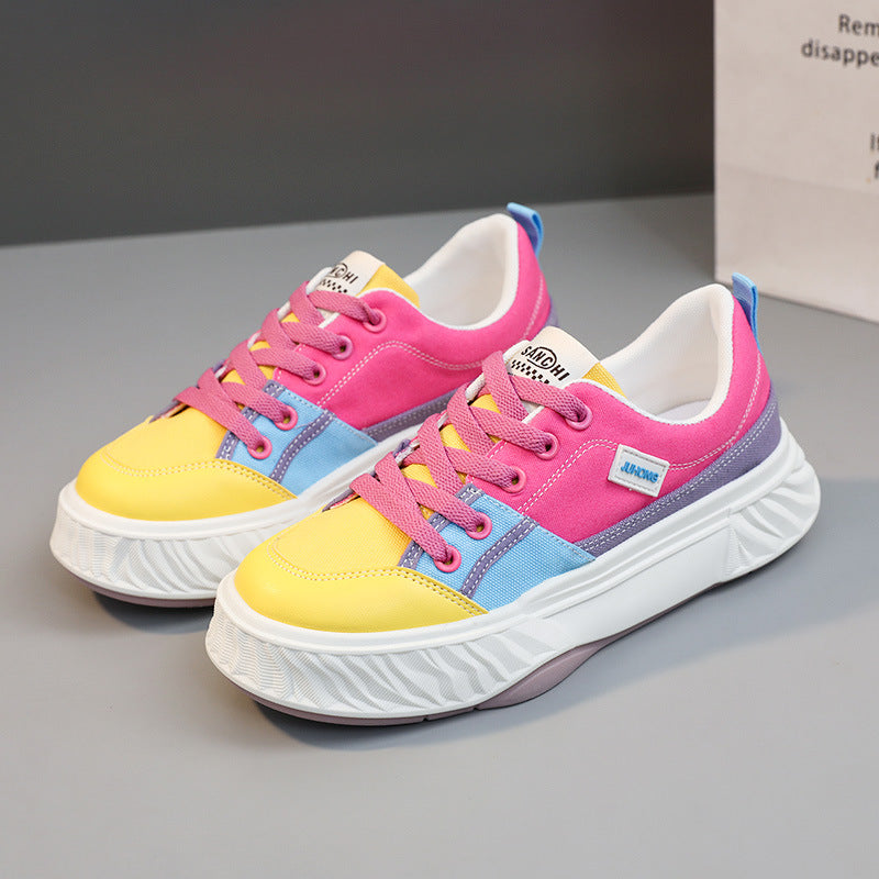 Damen modische Sneakers mit atmungsaktiver Oberflächenstruktur und komfortabler Sohle EB