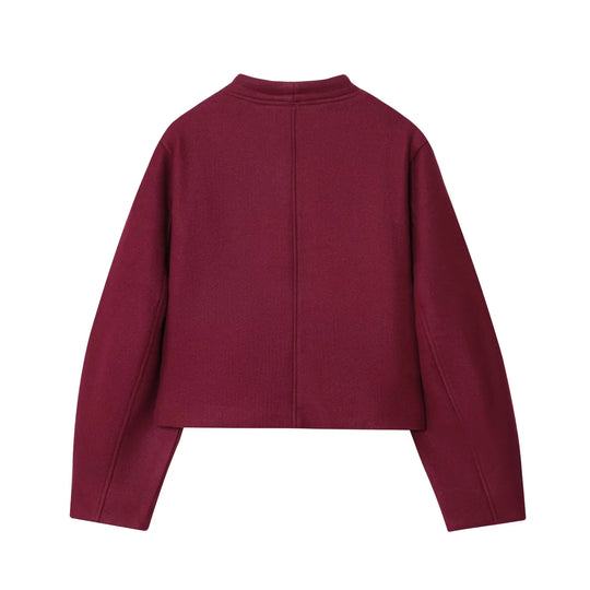 Damen elegante kurz geschnittene Jacke mit dekorativen Knopfdetails EB