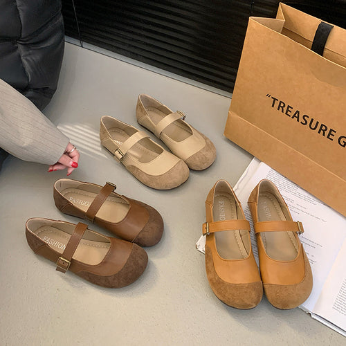 Damen schicke Ballerinas mit verstellbarem Riemen und elegantem Wildlederbesatz EB