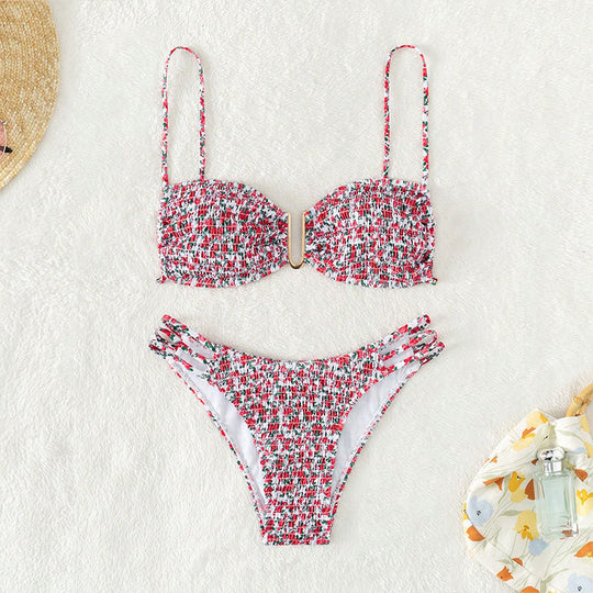 Damen Push-Up Bikini mit raffinierten Rüschendetails EB