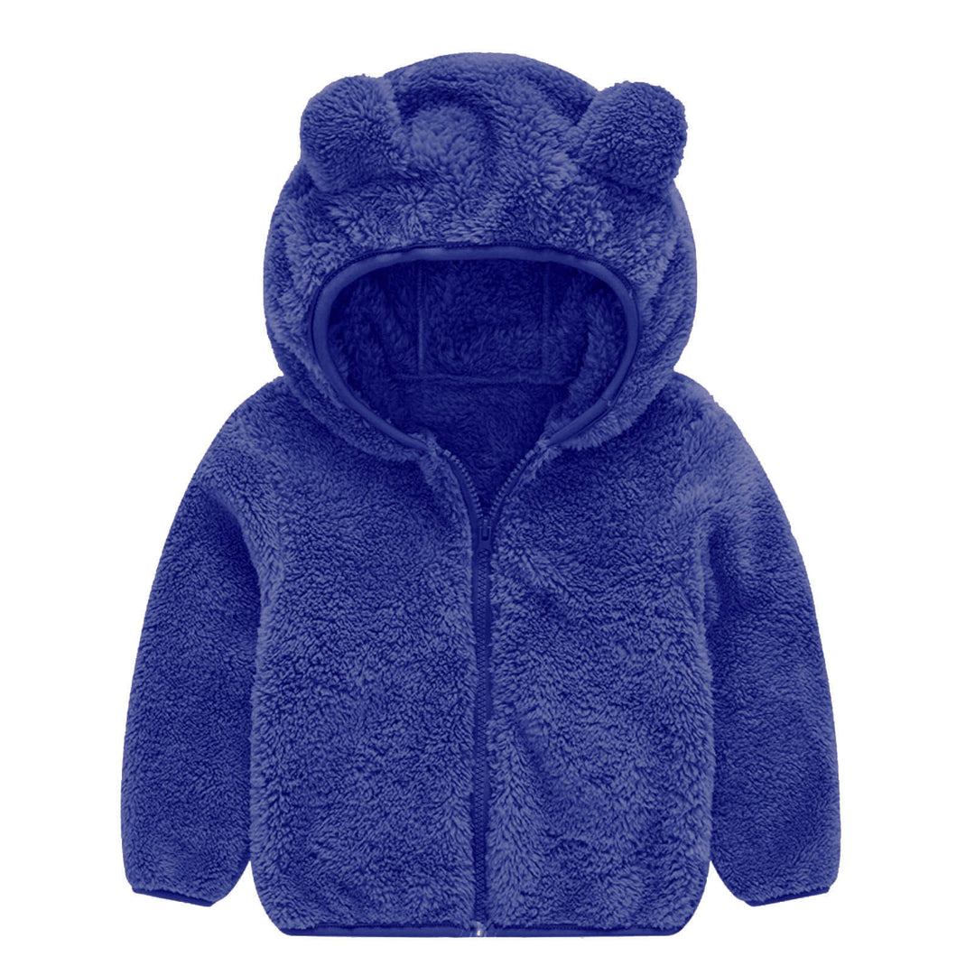 Damen Fleecejacke mit niedlichem Bärenohren-Design EB