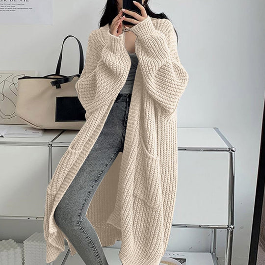 Damen Strickmantel im Oversized-Stil EB