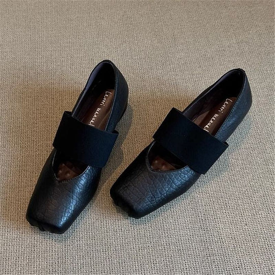 Damen moderne Slingback Ballerinas mit elastischem Riemendesign EB